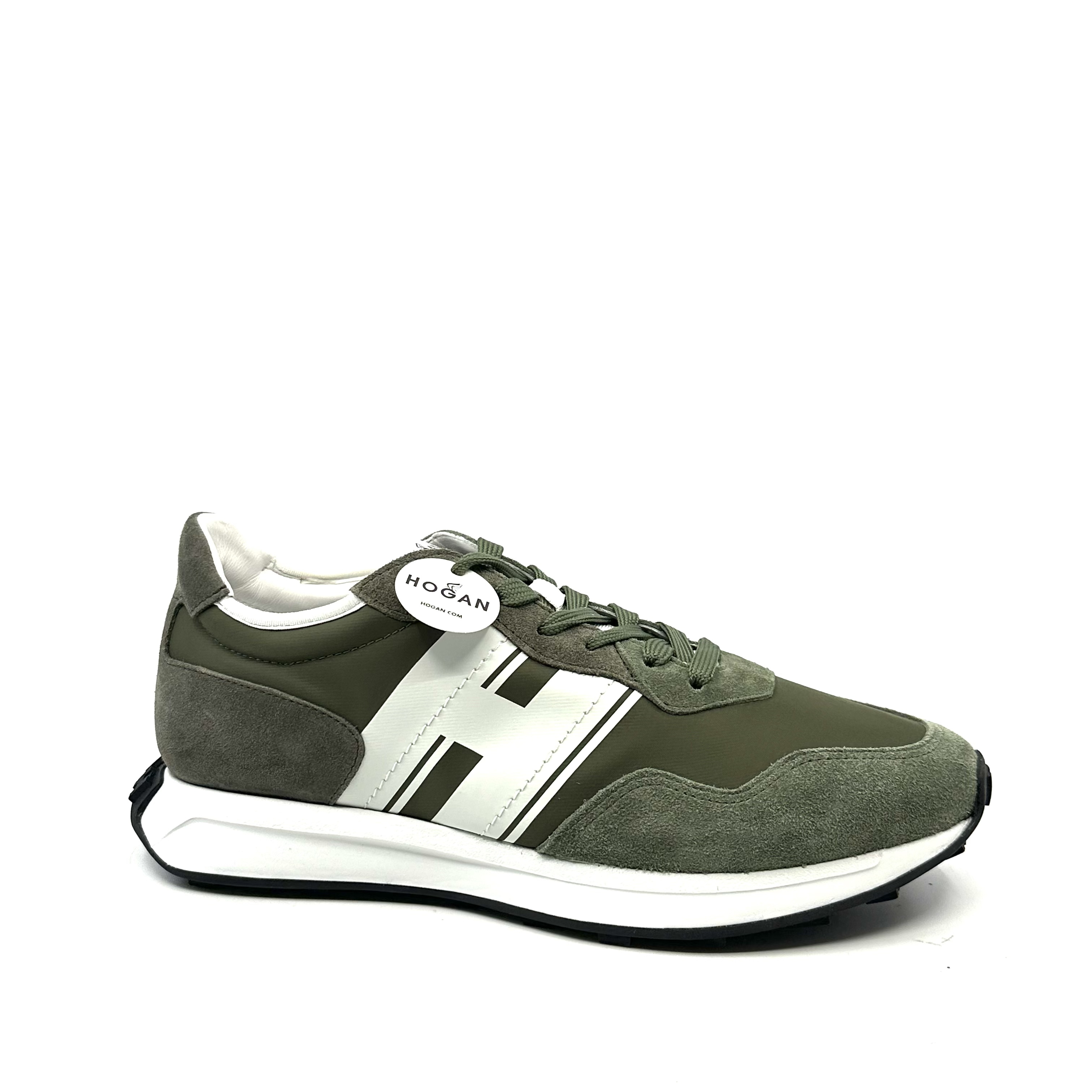 Sneakers HOGAN H601 KAKI ET BLANC