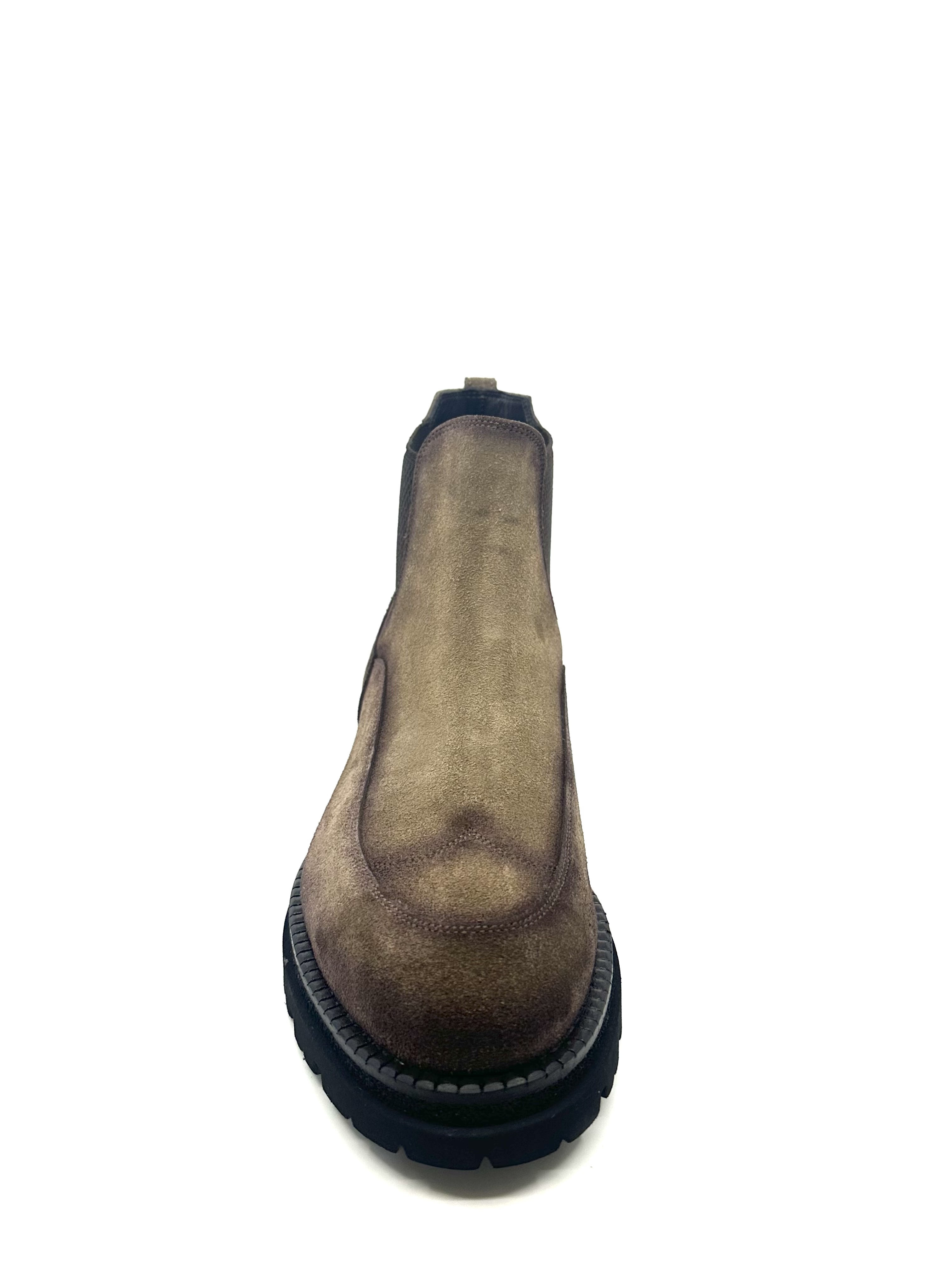 Chelsea Boots à plateau en Velours Tabacco Franceschetti