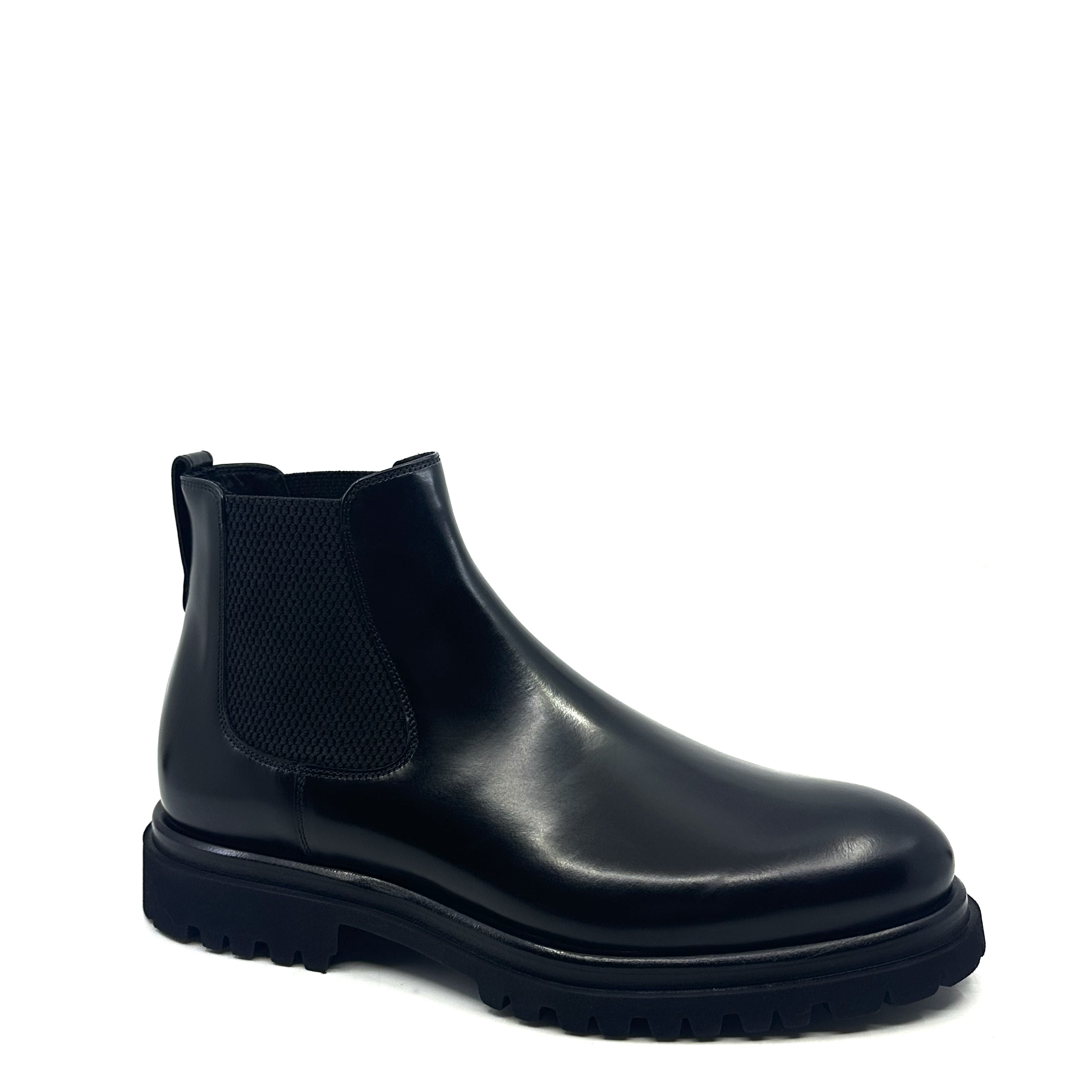 Chelsea Boots en Cuir lisse Nero Corallo Franceschetti