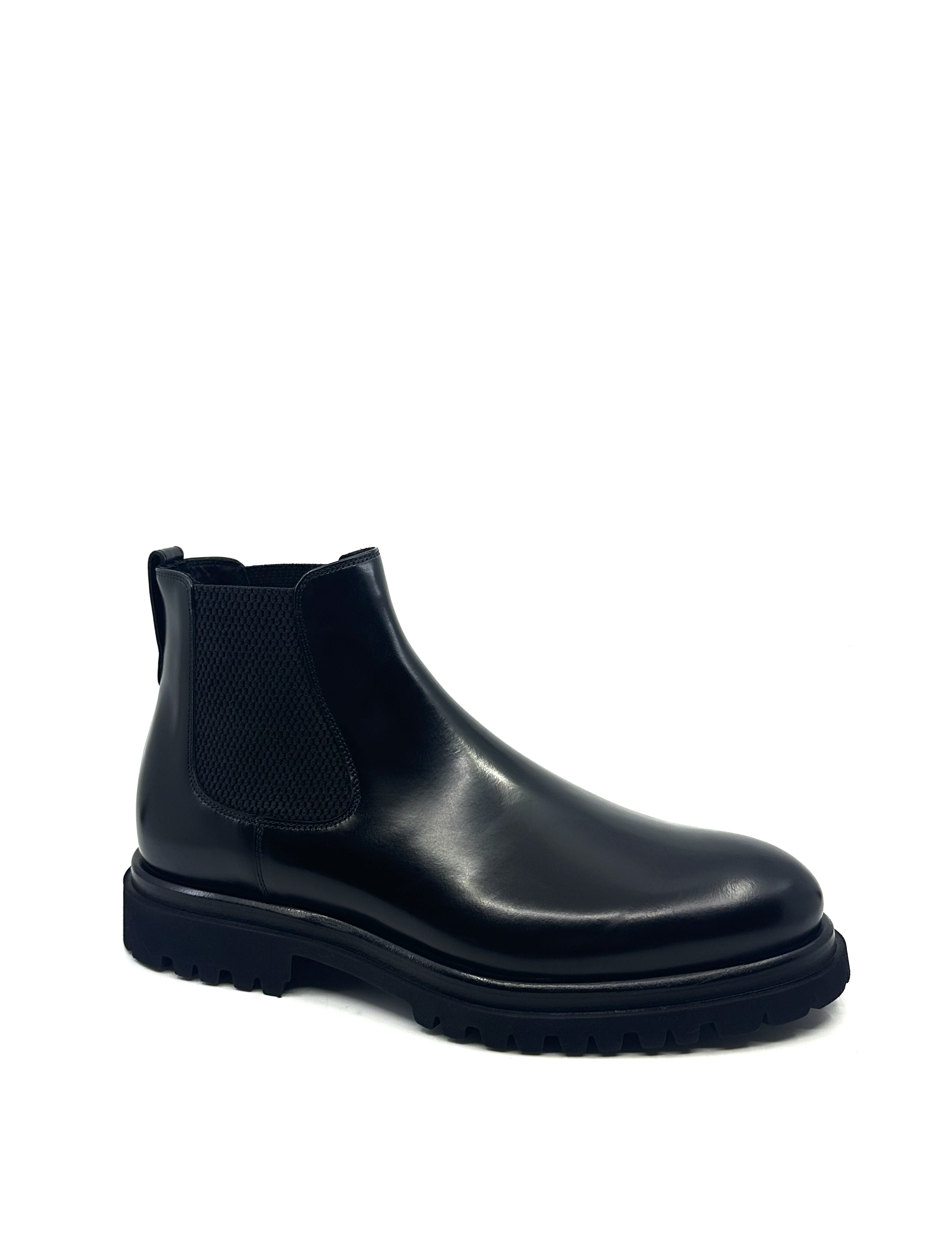 Chelsea Boots en Cuir lisse Nero Corallo Franceschetti