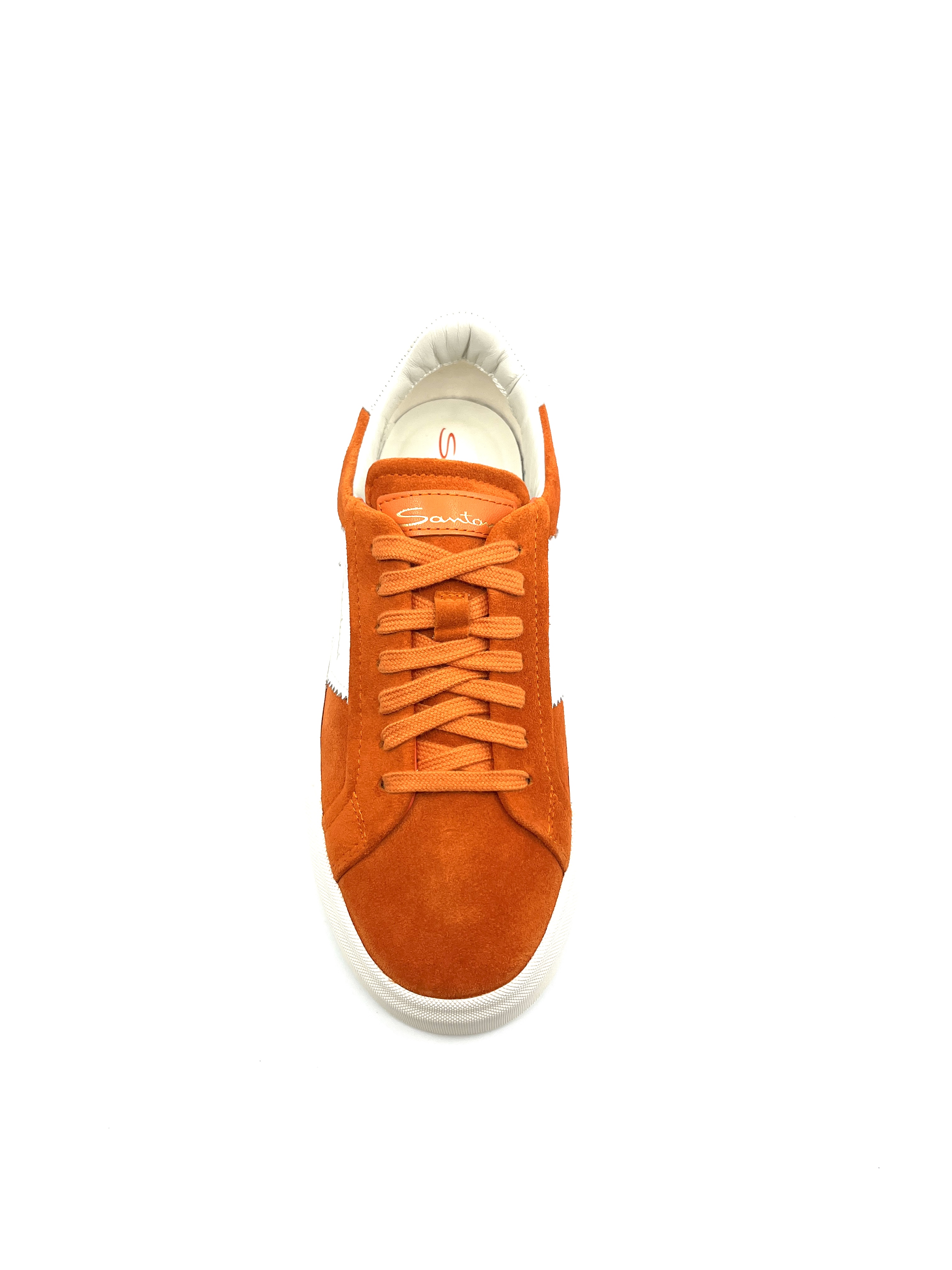 basket santoni en velours orange
