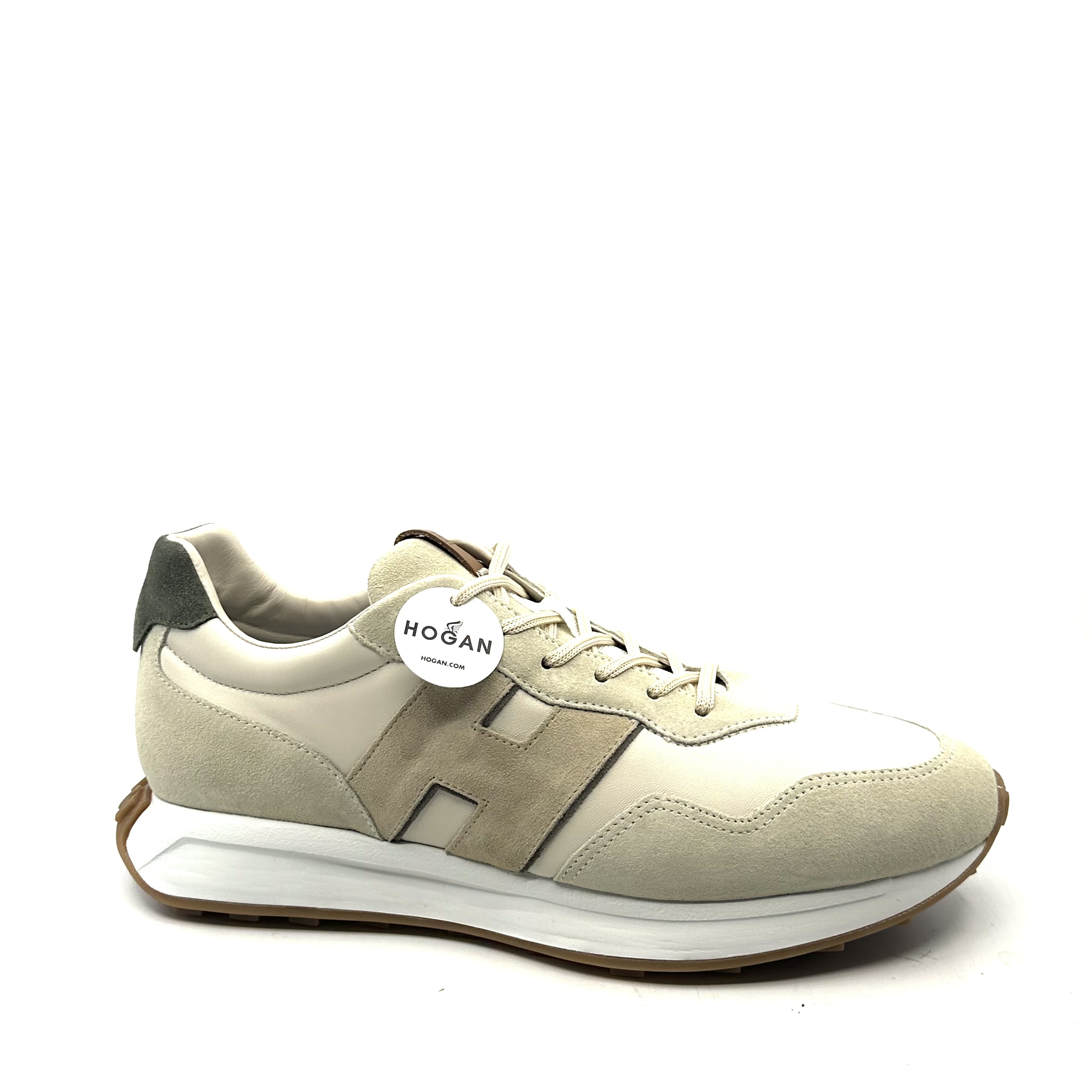 Sneakers HOGAN H601 CUIR, VELOURS BEIGE SABLE