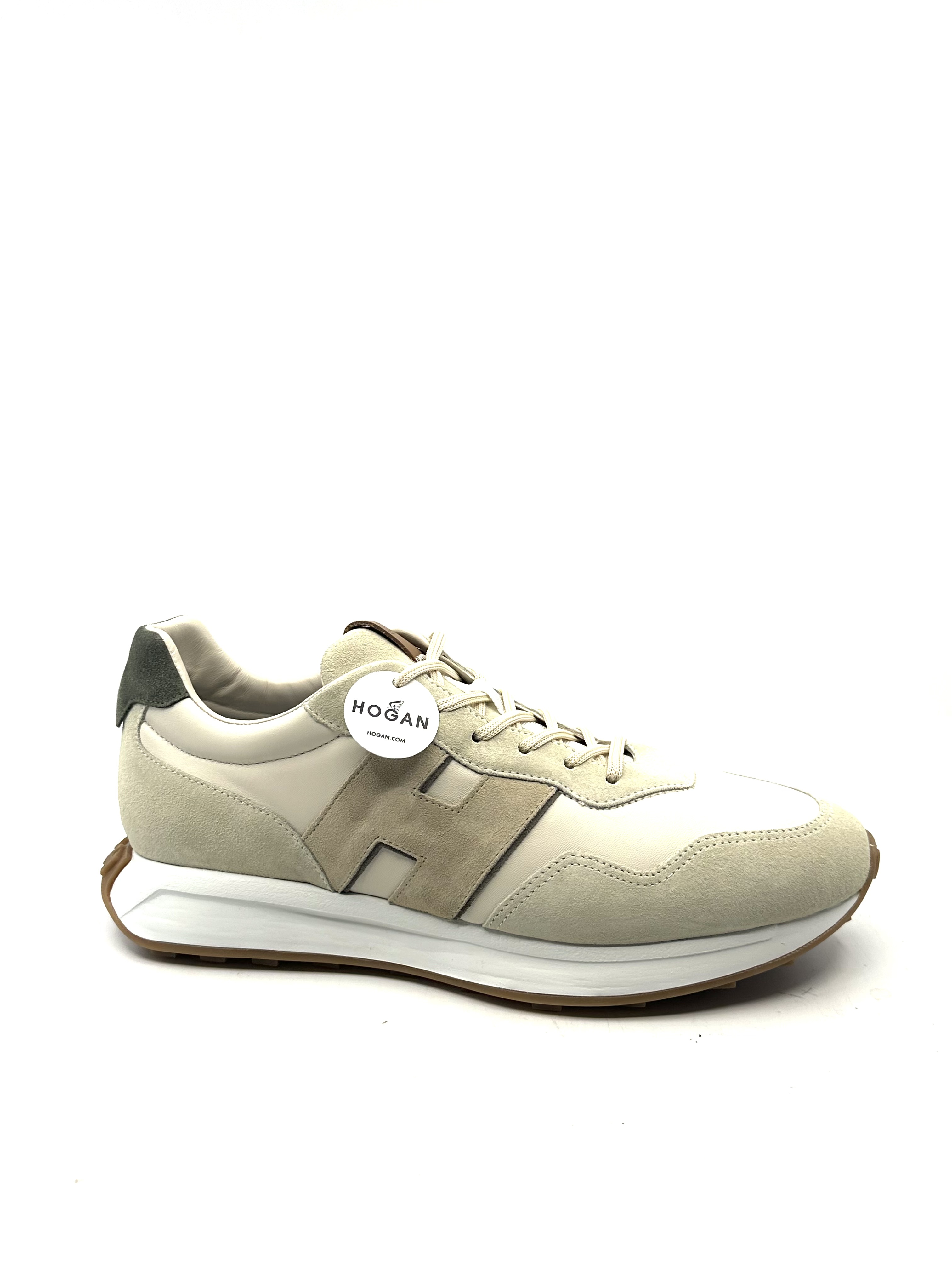 Sneakers HOGAN H601 CUIR, VELOURS BEIGE SABLE