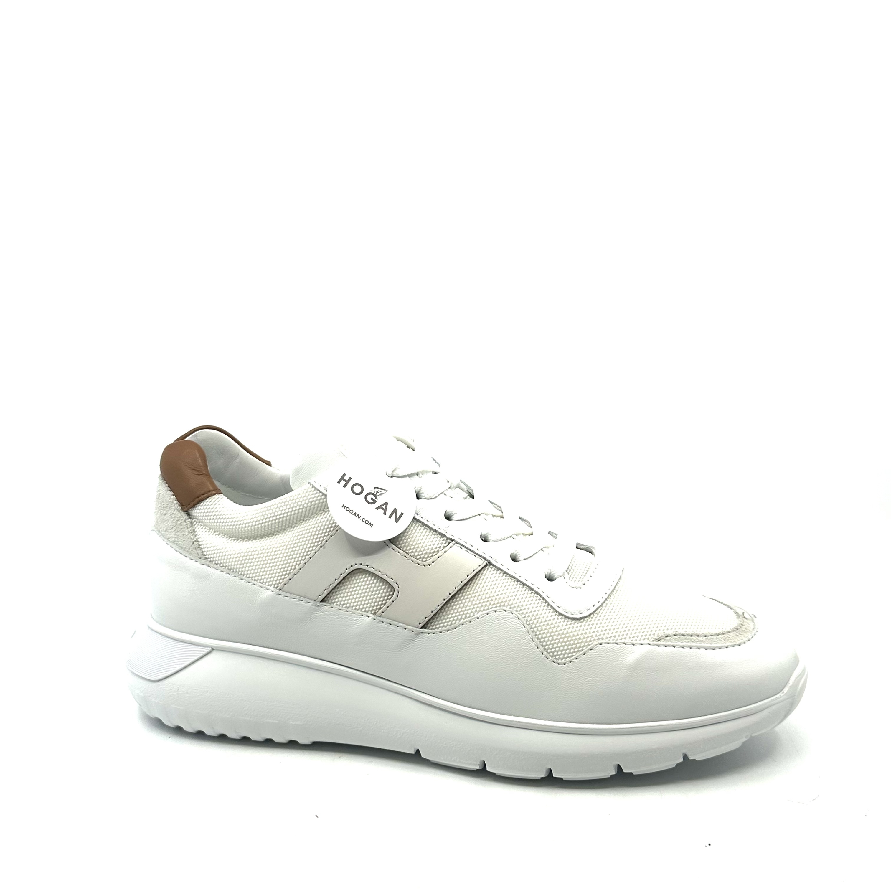 Sneakers HOGAN H371 CUIR ET TOILE BLANC GOLD