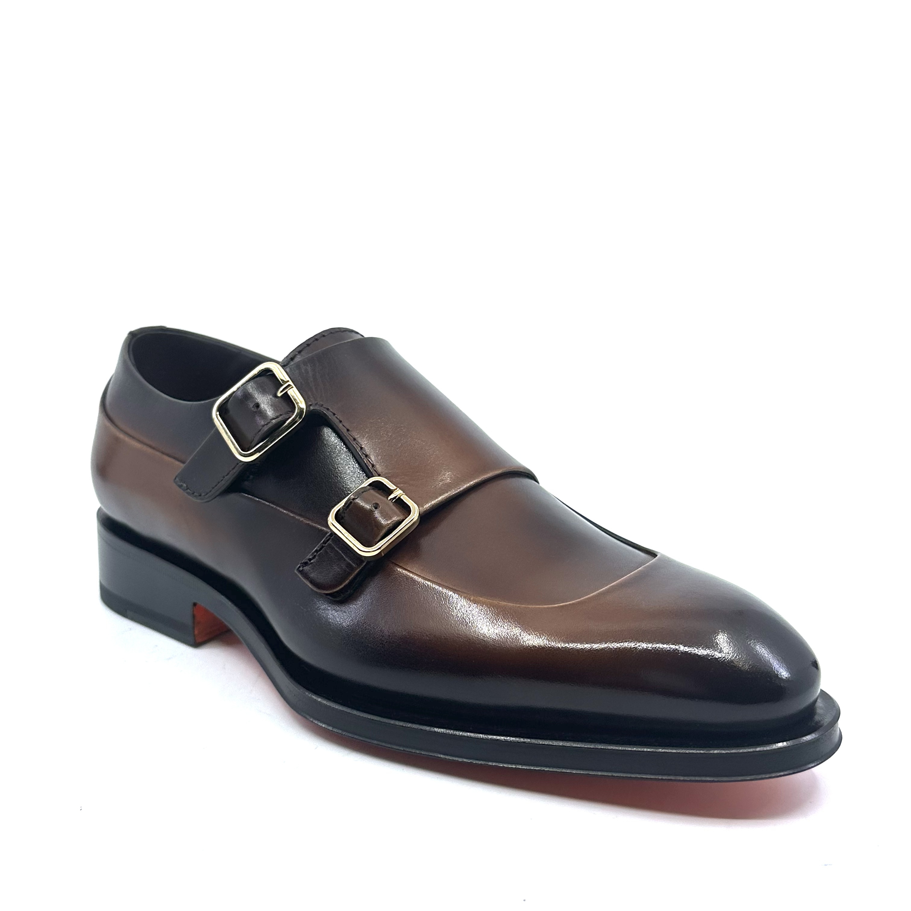 Double boucles à plateau Cuir gold