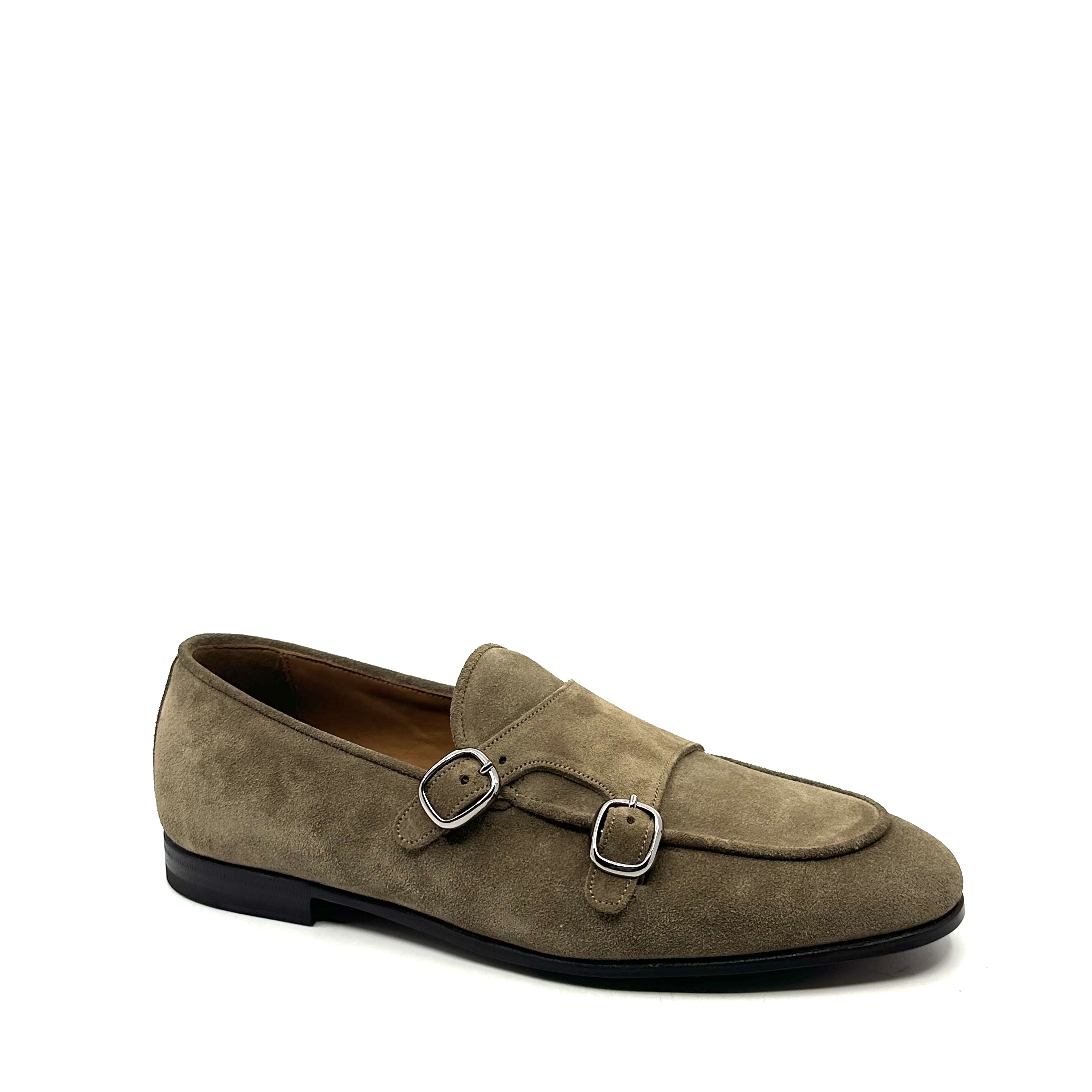 Mocassins double boucles Velours Beige Franceschetti