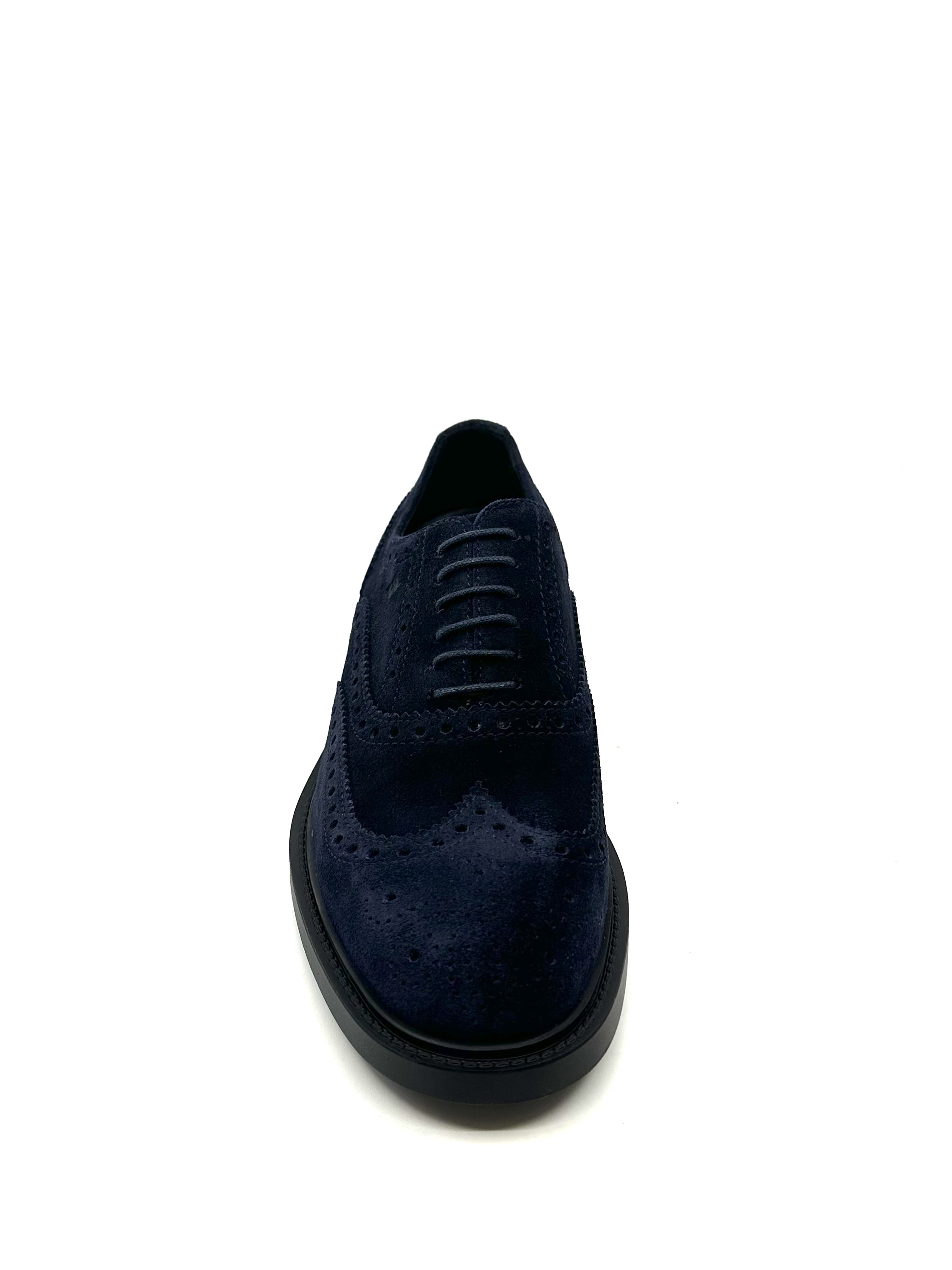 Richelieu à bout fleuri Bleu marine Fratelli Rossetti