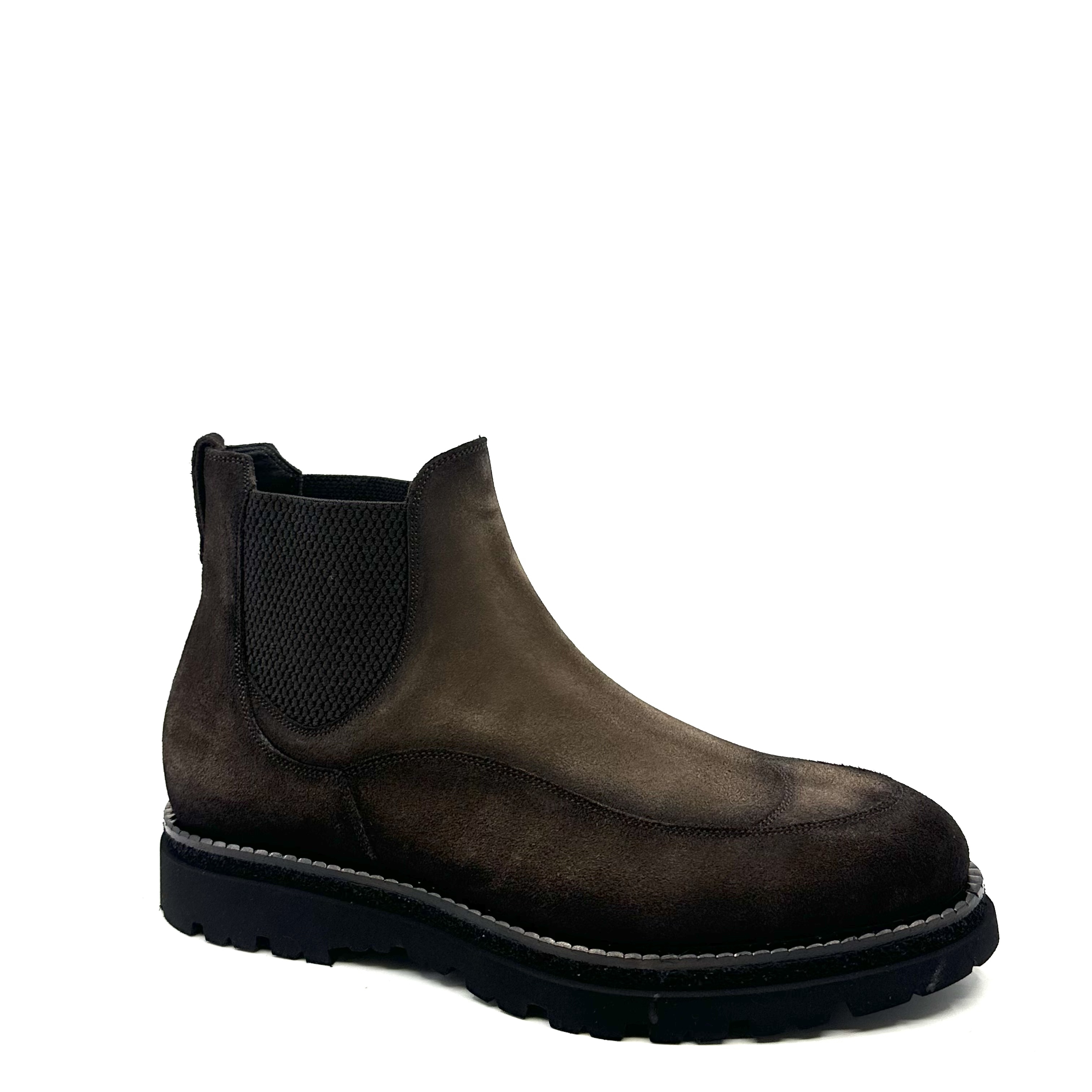Chelsea Boots à plateau en Velours Dark brown Franceschetti