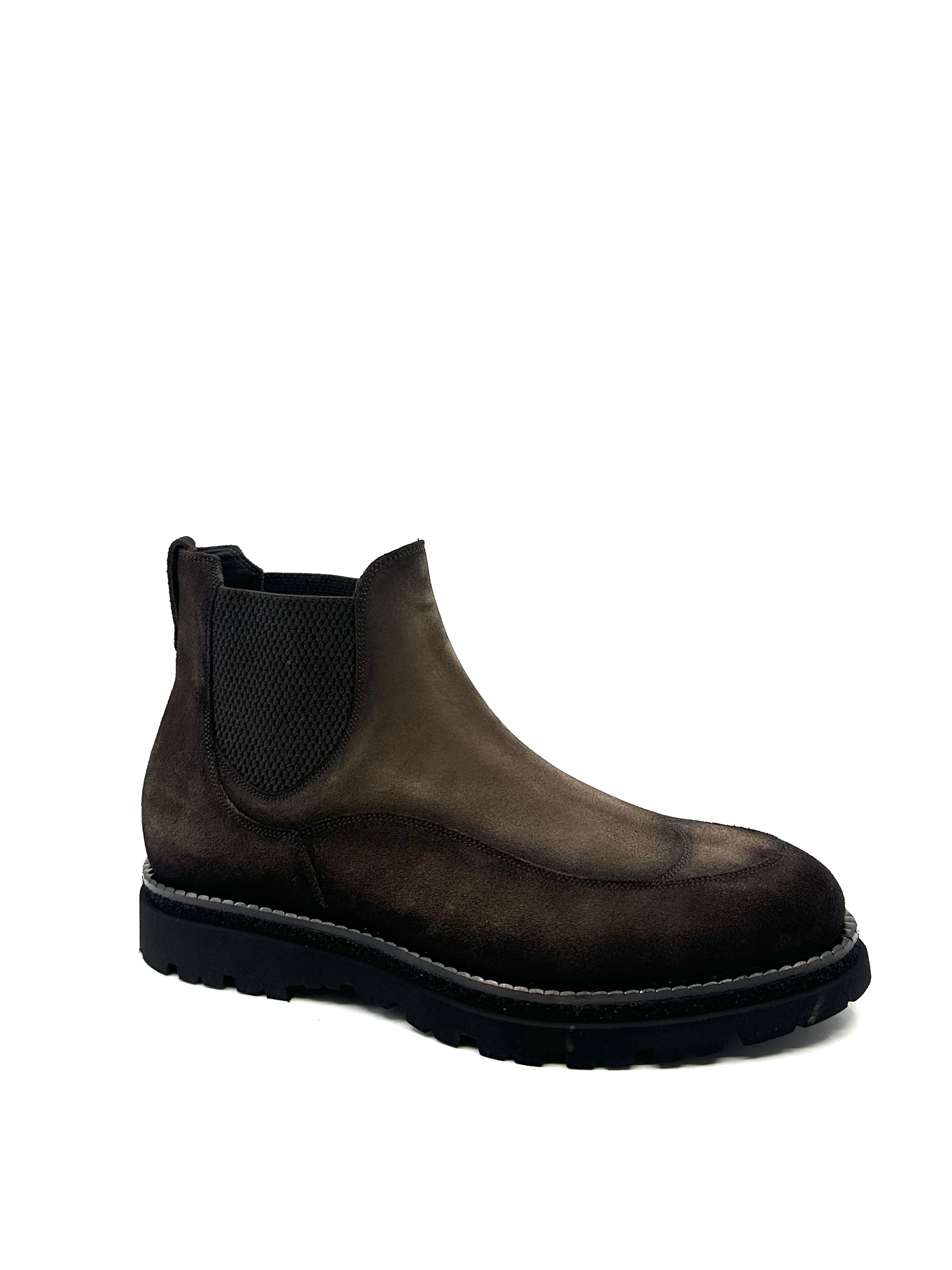Chelsea Boots à plateau en Velours Dark brown Franceschetti