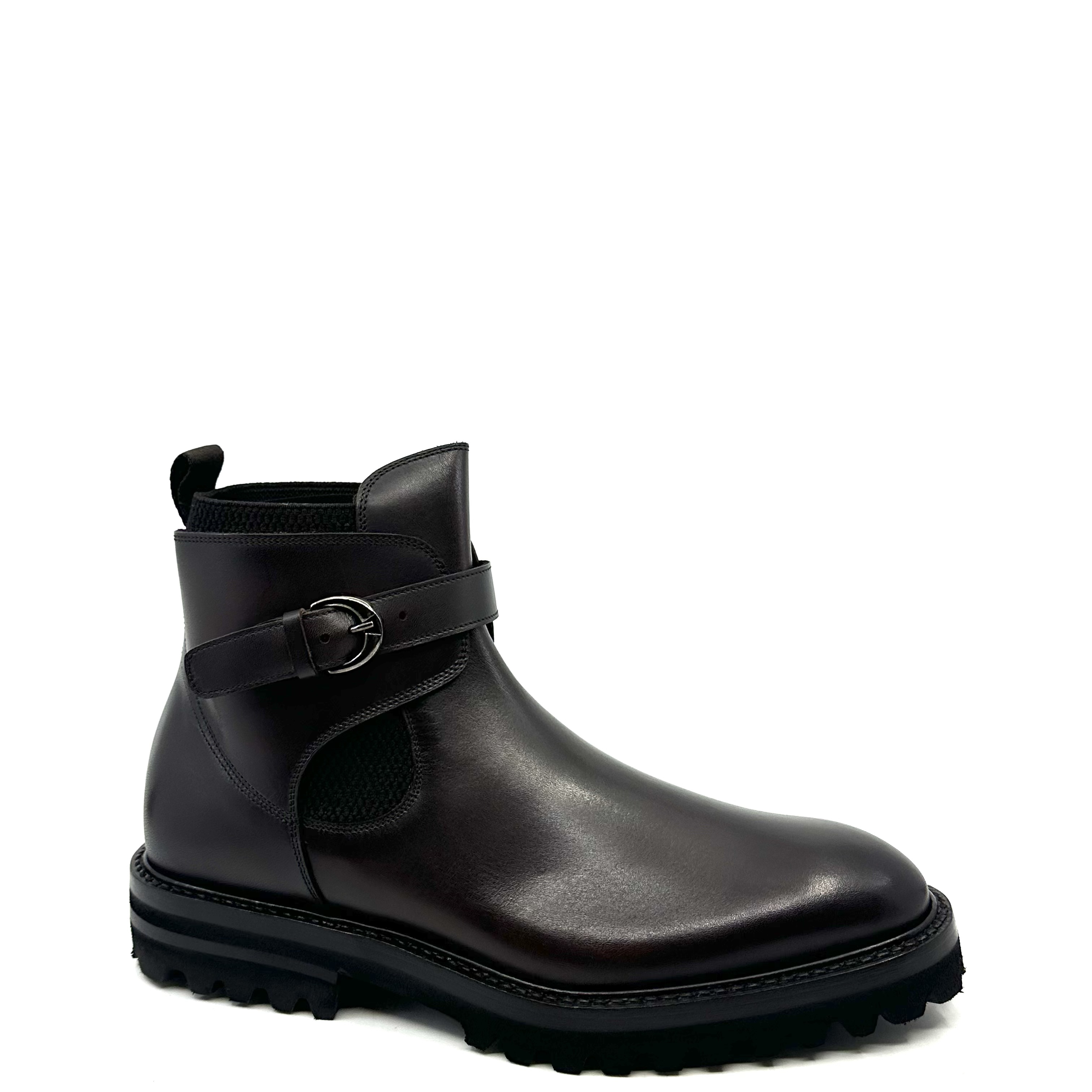 Chelsea Jodhpur en Cuir lisse Dark brown Franceschetti