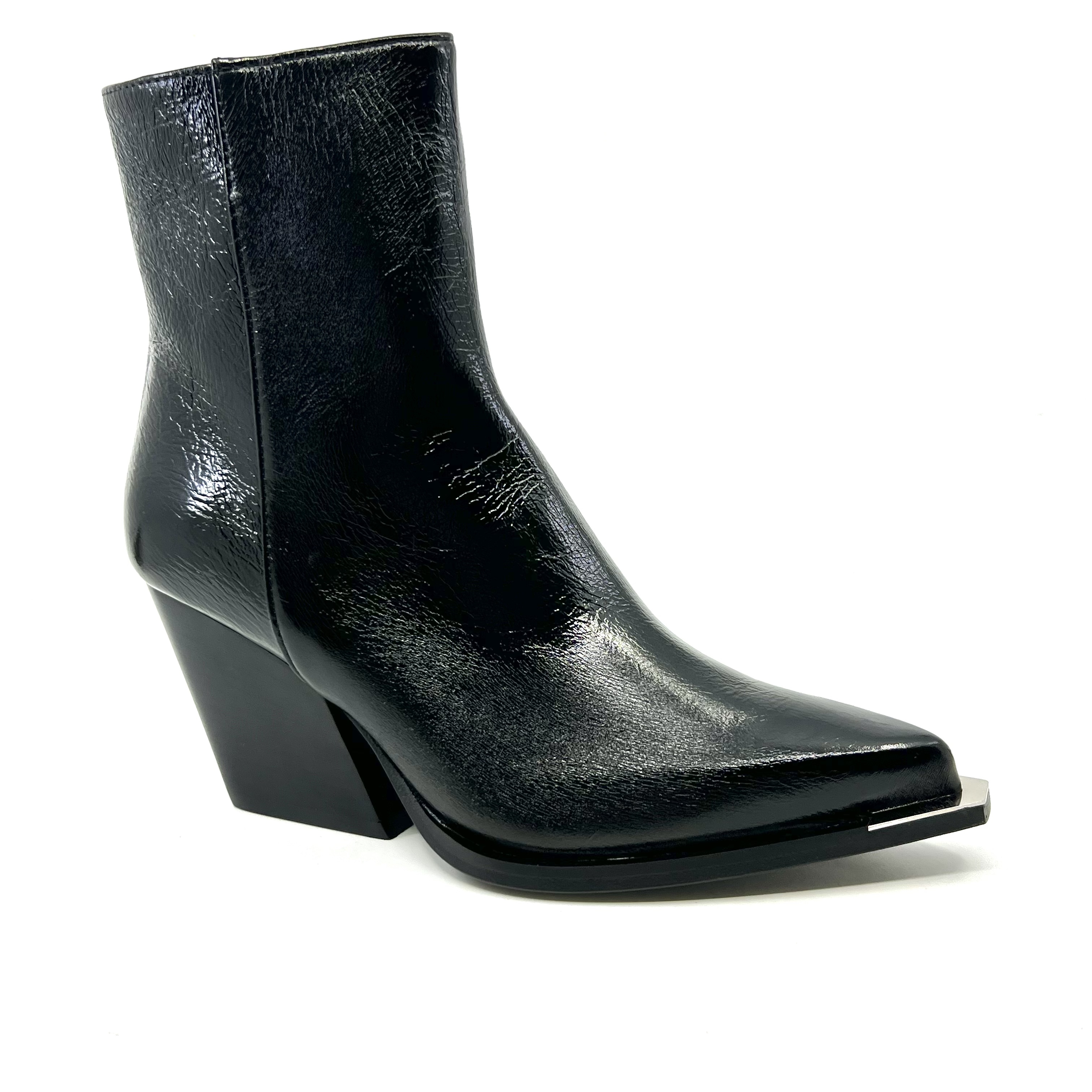 Bottine Santiags en Cuir vernis noir Barbara Bui