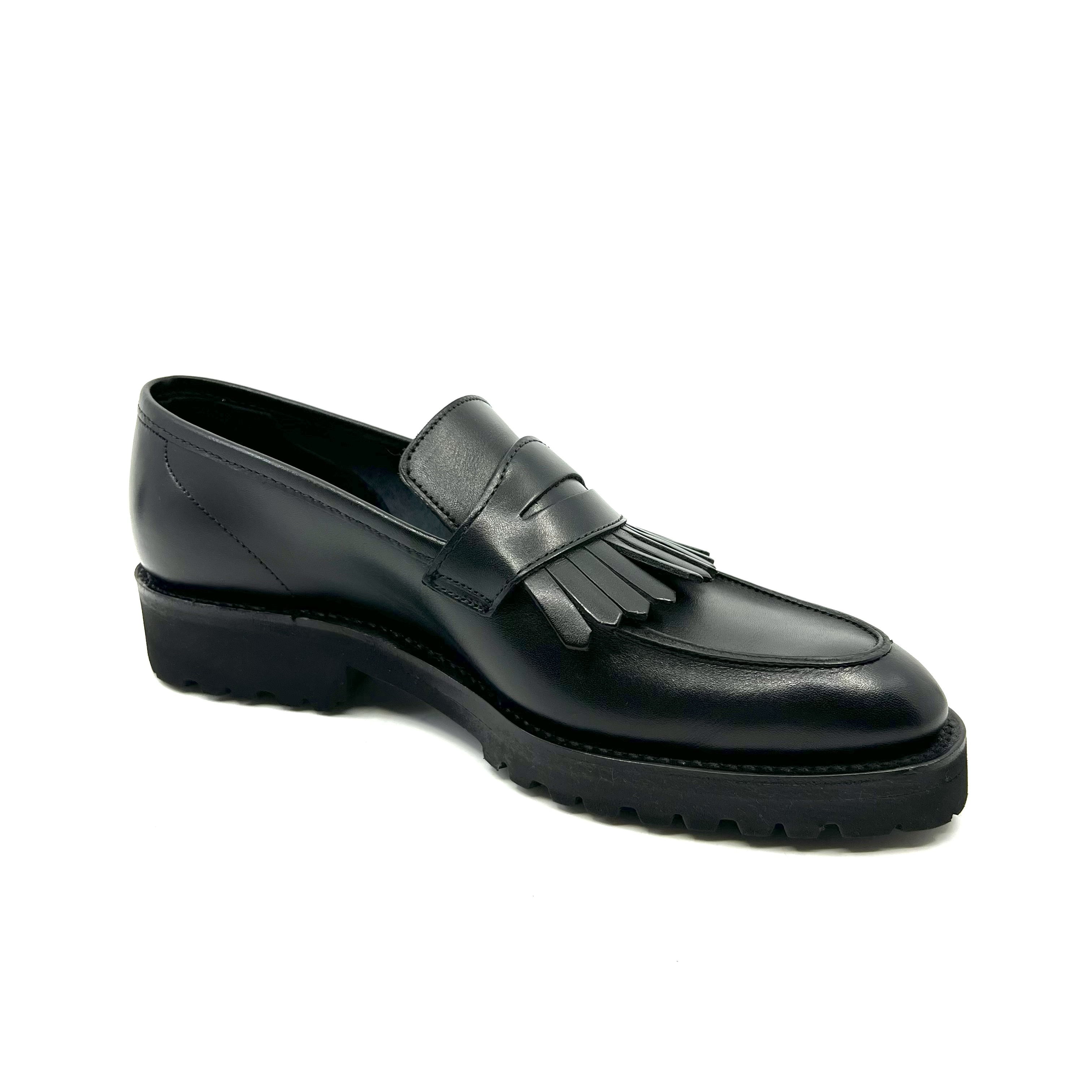 Mocassin Julia Crockett & Jones cuir noir